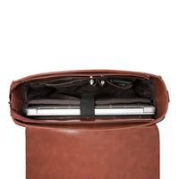 Sac à main cartable ouvert, compartiment intérieur et fermeture zippée