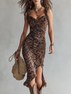 Lenna | robe midi rétro à imprimé