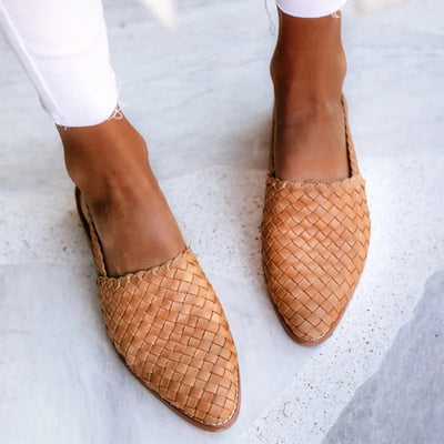 Alice - Flätade loafers med spetsig tå