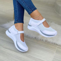 Chaussures orthopédiques Reagan™ pour femmes, blanches à semelle gris foncé